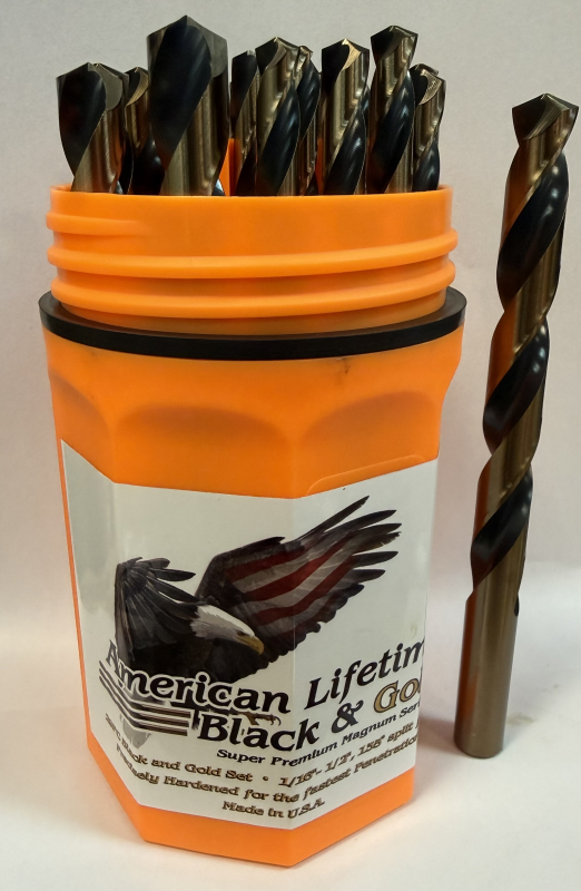 American Lifetime Black & Gold Premium Drill Bit Set 29PC (1/16" – 1/2")